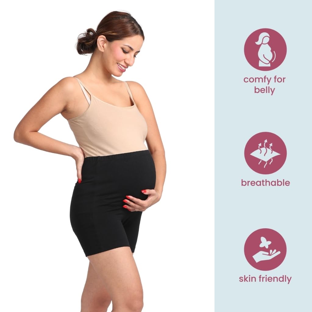 Morph Maternity Under Short | Pregnancy Panties for Women | Shorts Style | Prevents Inner Thigh Chafing Caused by Weight Gain | Provides Support | Soft, Comfy & Stretchy Cotton | Pack of 1 6 51zACbY9eVL. SL1024