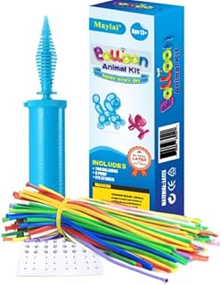 Maylai 100 Pack of Balloon Animals Kit Twisting Balloons with Pump 260Q Latex Long Balloons for Party Birthday Decoration
