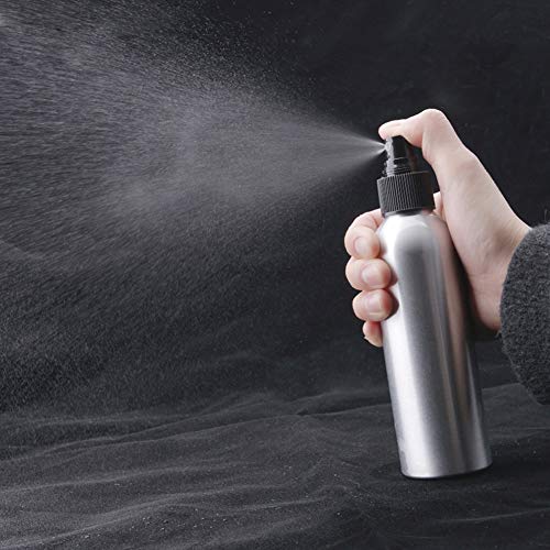 Cheung Constore 120ml 4oz Aluminum Fine Mist Atomizers Spray Bottle Metal Refillable Containers Liquid Storage Pump Vials For Essential Oils,Aromatherapy,Perfumes-2 Pack (Black Sprayer)2