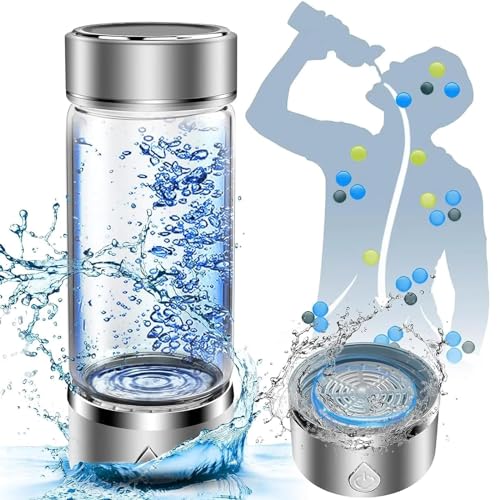 Botella de Agua de Hidrógeno de 420ml, Generador Portátil de Botella de Agua de Hidrógeno Botella de Agua Rica en Hidrógeno Jarra Ionizadora de Agua para Beber Diariamente