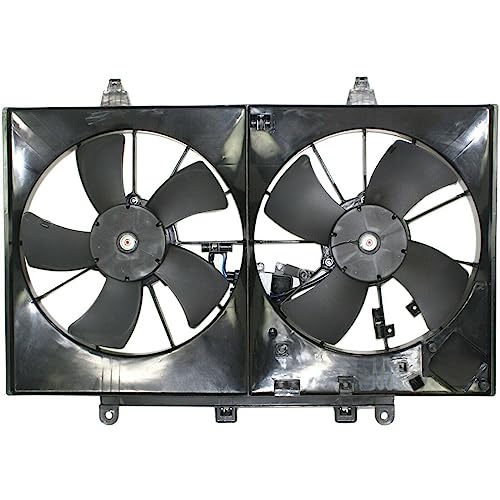TYMMC Dual Radiator Cooling Fan Blade Assembly for Infiniti M35 Base/X 2006-2010|Infiniti M35/M45 Sport 2006-2007|Infiniti M45 Base 2006-2010 & X 2008-2010 621243 9595454 ZZ0125