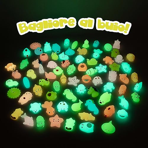 Bonnyco Squishy Piccoli Gadget Compleanno Bambini Pack 80 Mini Giochi. Regalini Fine Festa Compleanno Bambini Che Si Illuminano Al Buio, Regalino Fine Festa Dopo Invitati. Mochi Kawaii Gadget - 4