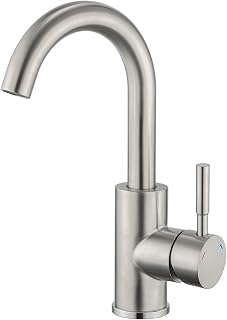 Bar Sink Faucet Brushed Nickel GAPPO Bathroom Faucet Stainless Steel Farmhouse Lavatory Sink Faucet Mixer Small Kitchen Faucet