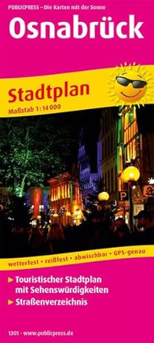 Osnabrück: Touristischer Stadtplan mit