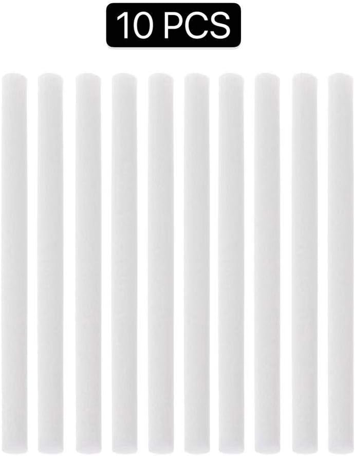 MOVTIP Humidifier Cotton Sticks, 10PCS Cotton Filter Sticks for Humidifiers Refill Sticks Filter Replacement Wicks for Portable Personal USB Mini Humidifier 8 x 100mm (10PCS)