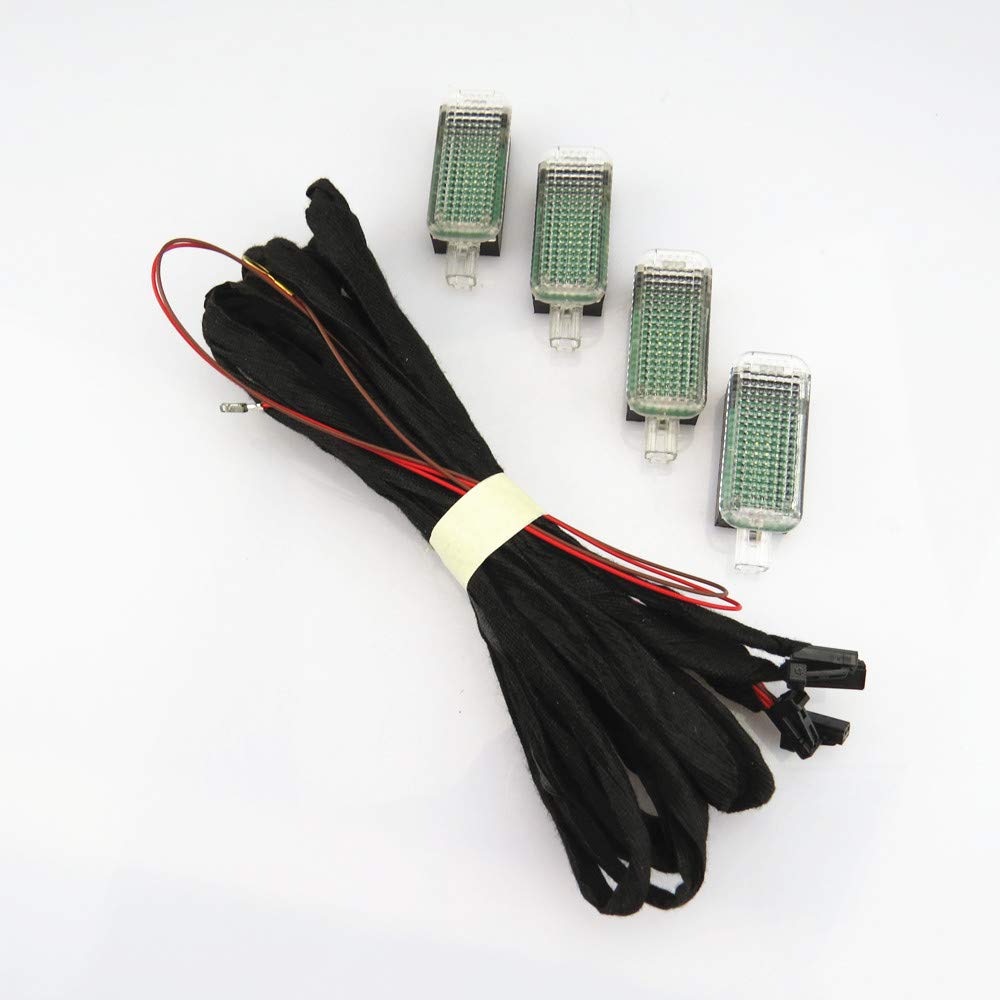 Car Interior LED Footwell Light Step Lights & Cable Harness 3AD947409 For Passat B6 B7 Golf MK6 Jetta A3 8P A6 C6 A4 B7 B8 Q5 Q3 3AD 947 409