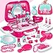 Produktbild Dreamon Rollenspiel Spielzeug Schminkset kinderfön 2 in 1 Set mit Vielen Zubehör für Mädchen Prinzessin 3 Jahre alt