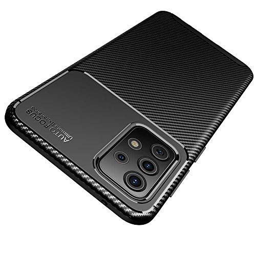 Nevarium Samsung Galaxy A52S Uyumlu Kılıf Karbon Dokulu Silikon Focus - Siyah
