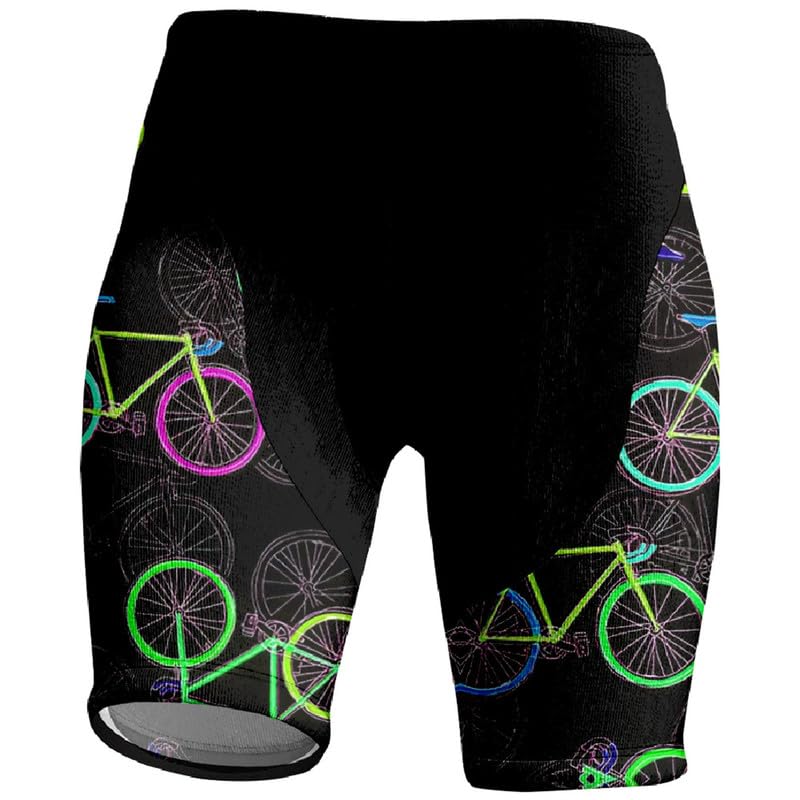 keepmore Ciclismo Impreso Ciclista Pantalones Cortos para Mujeres Mallas Acolchadas Ciclismo Cintura Alta Ciclismo Pantalones Cortos Damas Ciclismo