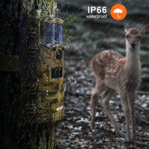 Product Image 3: WiMiUS H7 Trail Camera【Upgraded】 16MP 1080P HD Hunting Game Trail Cam with Infrared Night Vision Waterproof Motion Activated, 120° Detecting Range for Wildlife Monitoring