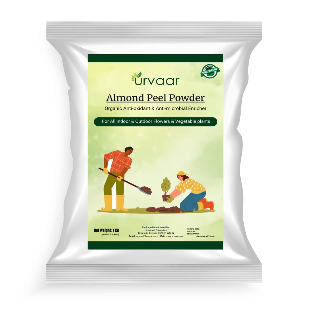 Urvaar Almond Peel Powder For Plants 1 KG | Badam Khol| Organic Manure For Plants | Fertilizer For Home Gardening | Badam Ki Khali (B0BXFGJFR4) Amazon Price History, Amazon Price Tracker