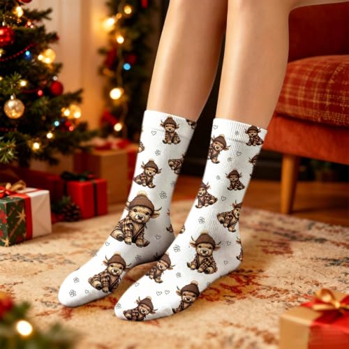 Christmas Classic Warm Fuzzy Sherpa Lined Slipper Socks for Women Holiday - image 7