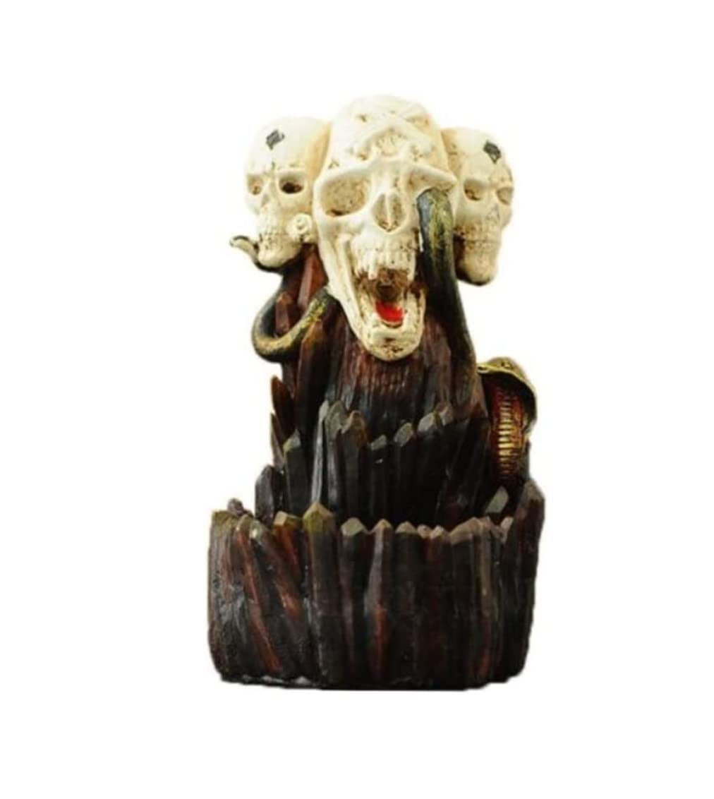 Incense Burner Backflow Incense Holder Burner Handmade Resin Cones Sticks Home Decor Waterfall Skull Home Decor