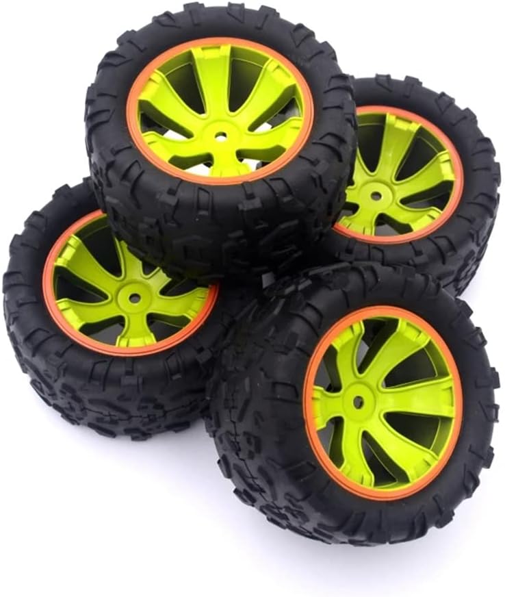 KingVal Replacement 2PCS Left + 2PCS Right Tire Tyre Wheel RC Parts Compatible with WLtoys 144002 RC Car
