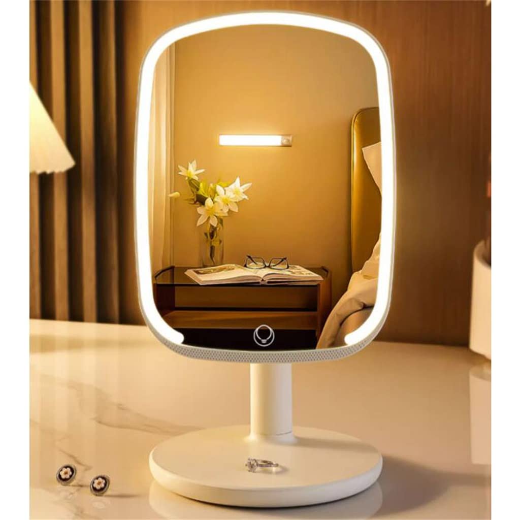 Amazon.co.jp: JSEIAJB 化粧鏡デスクトップデスクトップ LED 光充填ミラーメッシュレッドポータブルバニティミラー :  DIY・工具・ガーデン JSEIAJB 軽量、折りたたみ式、ポータブルな美容片面ミラーを備えたデスクトップメタル化粧ミラー