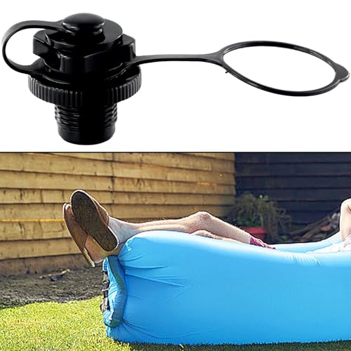 QOXEZY Válvula de inflado de tornillo de cámara de aire de 22 mm para barcos inflables, kayaks, camas de aire, balsas de piscina, boquilla de aire Boston de repuesto, plástico negro