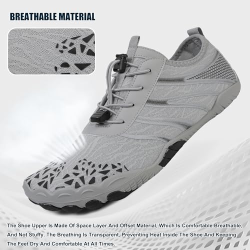 Image of Hike Barefoot Shoes Womens Men,Unisex Barefoot Water Shoes Breathable, Anti-Slip Hiking Footwear for Athletic Wide Toe Shoe Footwear for Hiking, Walking, Running, Yoga, and Water Sports