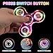 WELLVO 1Pcs LED Fidget Spinner for Kids Adults, Light up Sensory Fidget Toys for Kids 4-8 8-12 Anxiety Stress Relief, Classroom Prizes Glow in The Dark Hand Spinner Boys Girls Birthday Gifts