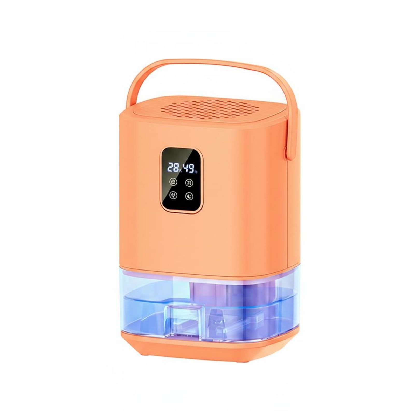 Smart Humidity Control Compact Dehumidifier Sterilization Digital Dehumidifier Air Purification Moisture Remover Sleep Mode, Coral Orange, with Display | Home & Garden | Home Improvement-image-49
