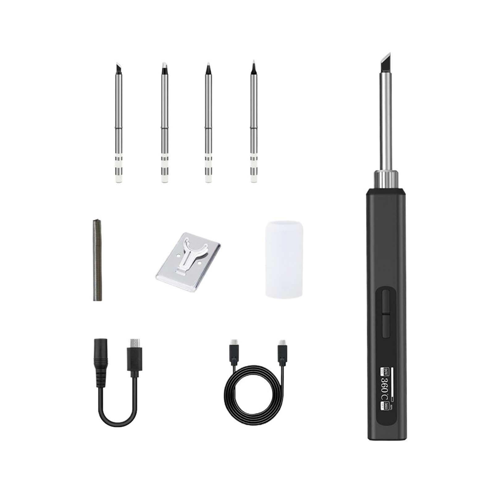 Soldador Eléctrico Inteligente De 65 W, Temperatura Constante Ajustable, Calentamiento Rápido, Kit De Estación De Soldadura Portátil Con Puntas Ampliamente Utilizado(GD300 with 4Tips)
