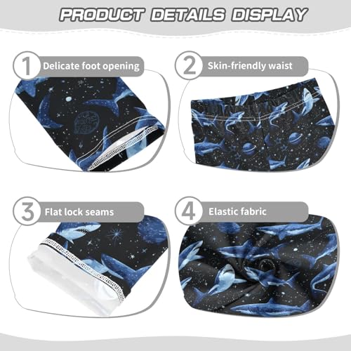 Girls Leggings Soft Toddler Ankle Length Bottoms Shark Universe Kids Dance Yoga Pants 4-10 Years3