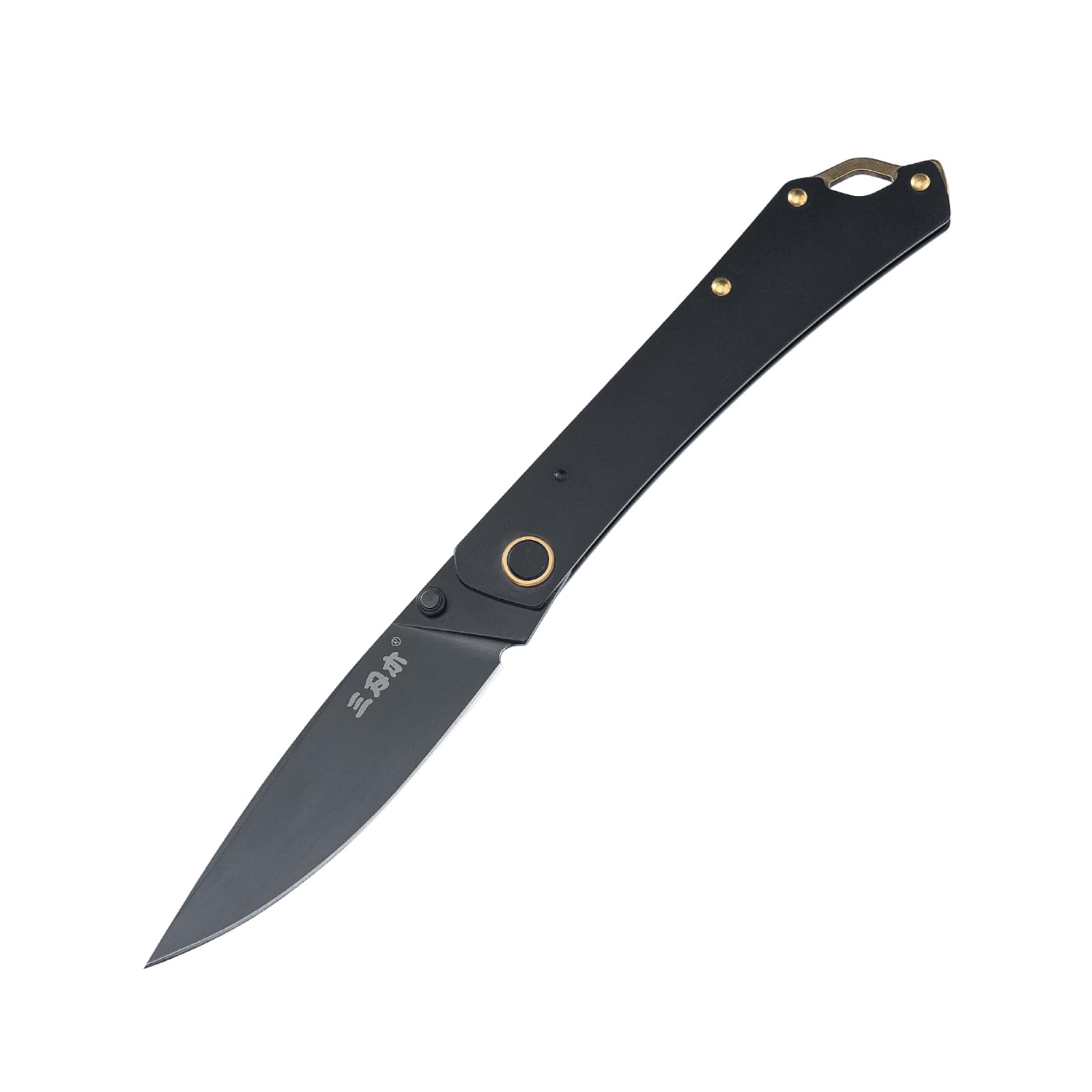 Sanrenmu Folding Knife with Pocket Clip 3.74" 8Cr13Mov Blade 3Cr13 Handle Utility Lightweight for Outdoor Camping 9305 (Black)