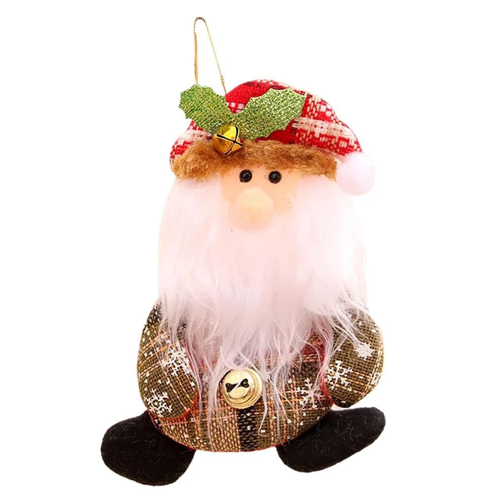 Ornamenti di peluche natalizi, Babbo Natale, pupazzo di neve, renna, orso albero di Natale, decorazione per albero di Natale, decorazione per albero di Natale, regalo