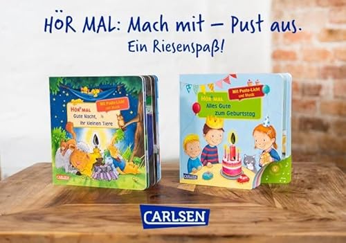 Hör mal (Soundbuch): Mach mit - Pust aus: Gute Nacht, ihr kleinen Tiere: Zum Hören, Auspusten und Mitmachen ab 2 Jahren. Mit Puste-Licht und Musik für eine Gute Nacht (Deutsche Version)