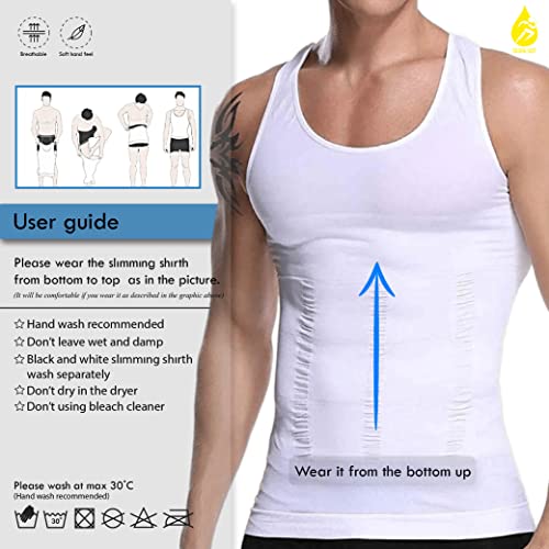 Image of FirstFit Abs Abdomen Compression Slimming Tummy Tucker Vest, Underwear Shapewear Slim Body Shaper for Men