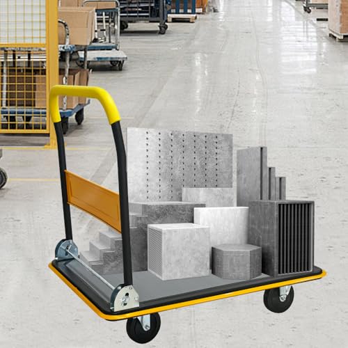 Carretilla plegable de plataforma con ruedas giratorias 360° miniatura 7
