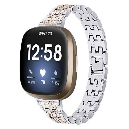 Correa de acero inoxidable para Fitbit Versa 3