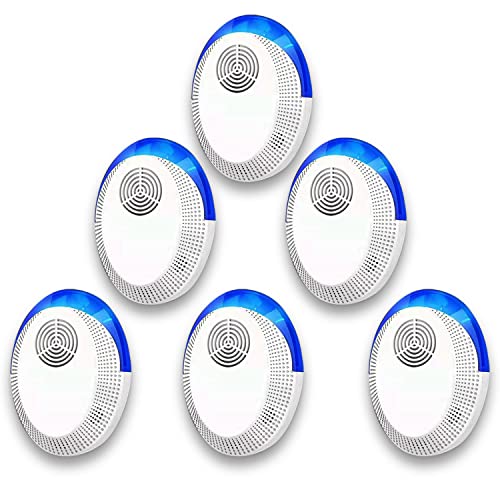 Bocianelli Ultrasonic Pest Repeller 6 Packsï¼ŒElectronic Pest Repellent Plug in,Indoor Repellent Anti Mouse, Roach, Ants, Mosquito Control,Insect Repellent for Home, Office, Kitchen,Warehouse, Hotel