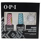 OPI Gel Color Soak-Off Gel Lacquer Kit for Women & Free Silver Leaf Applique