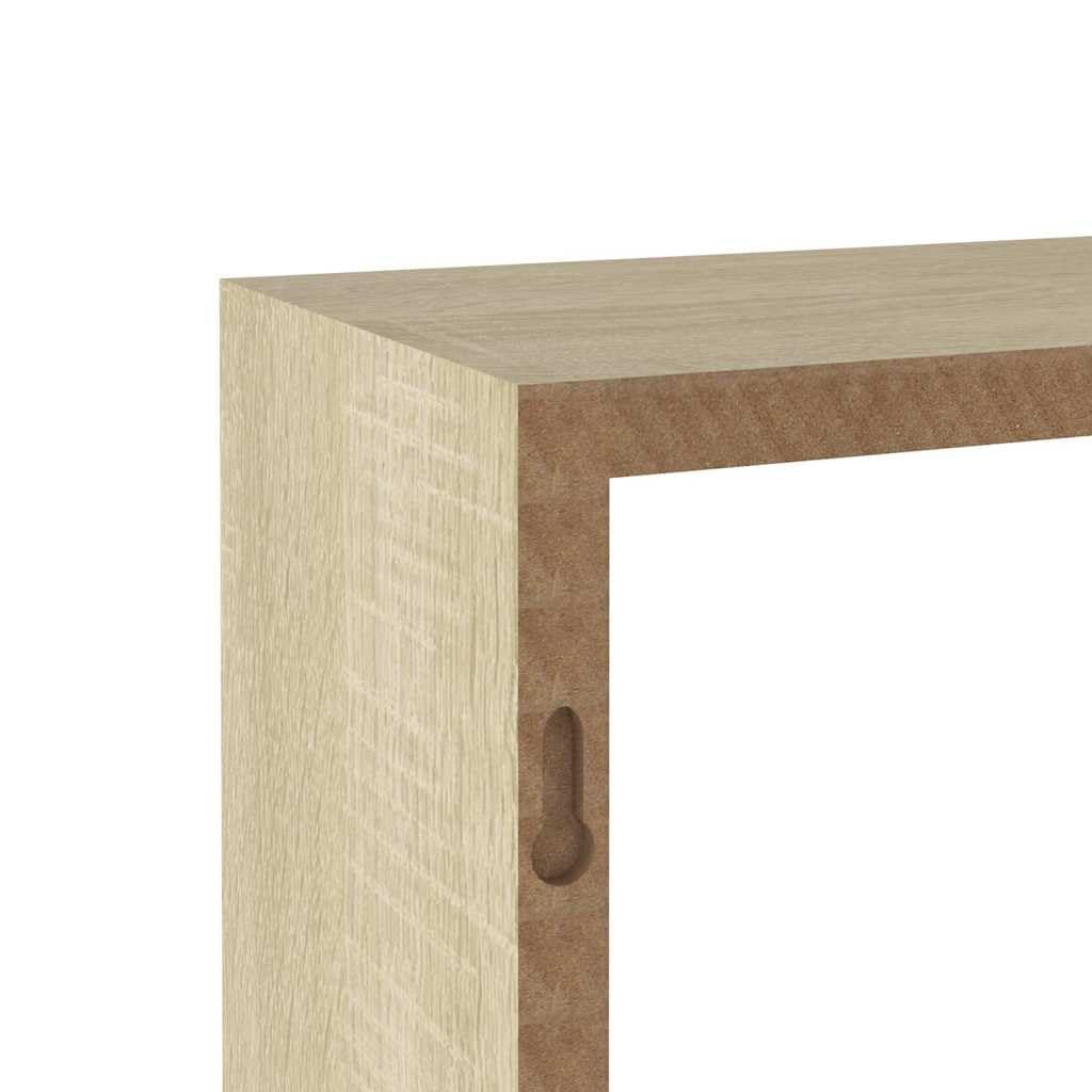Set di 3 mensole sospese sospese in rovere Sonoma, per soggiorno, camera da letto, cucina, bagno, corridoio, ufficio, design organizer