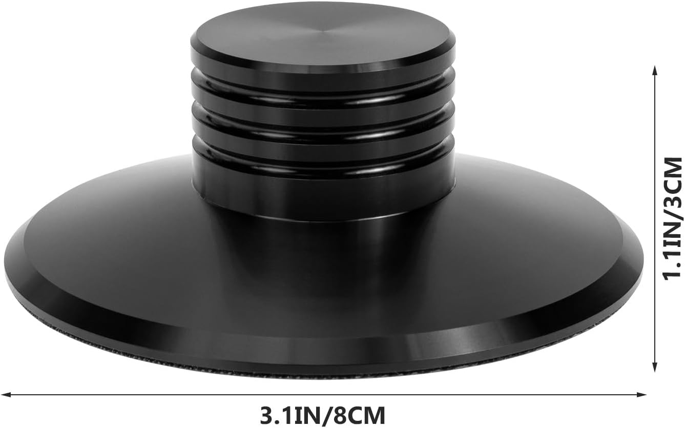 Black Aluminum Alloy Record Clamp Stabilizer for Vinyl Turntables