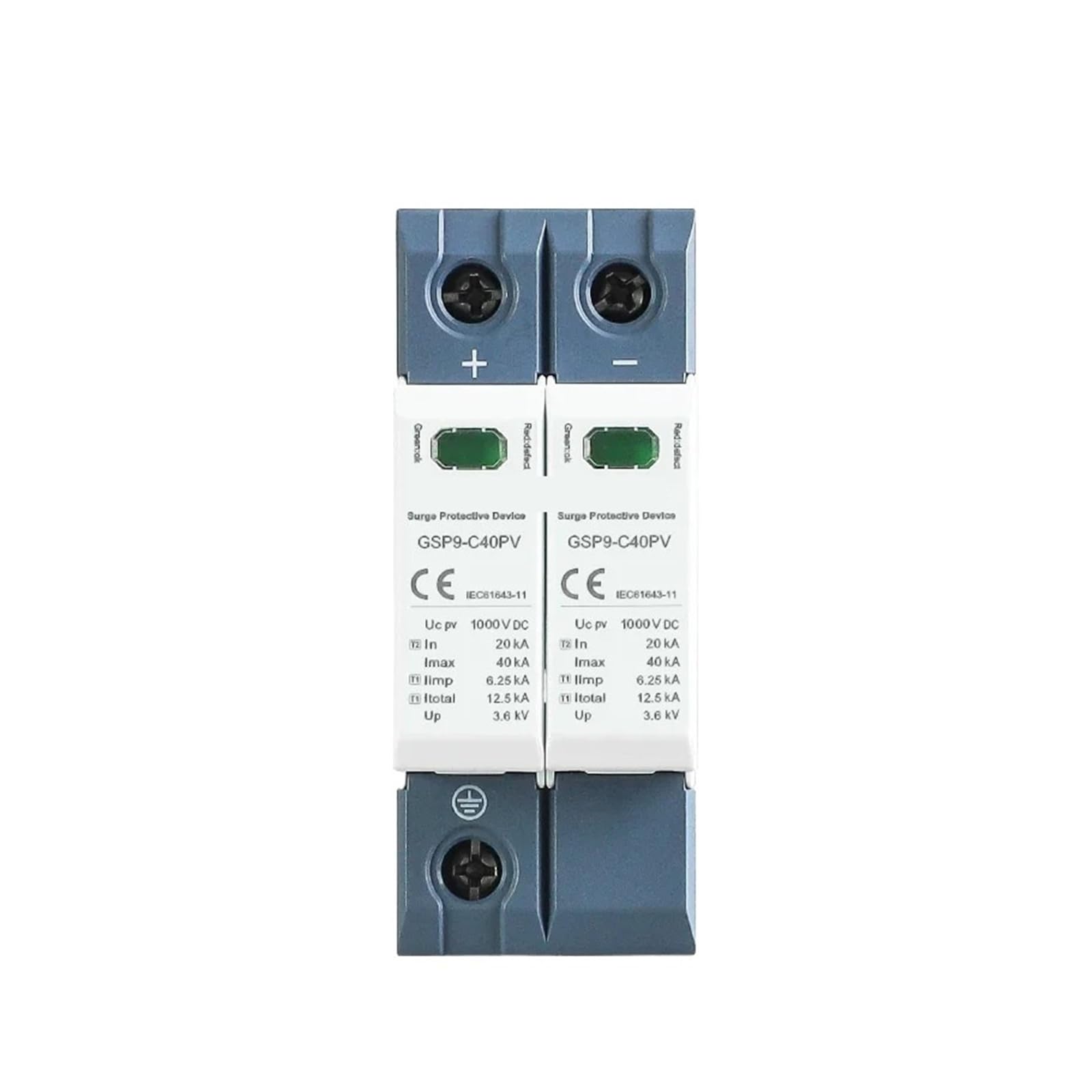 Ochrona odgromowa DC 2P fotowoltaiczna | Odstraszacz piorunów (2P 600 VDC)