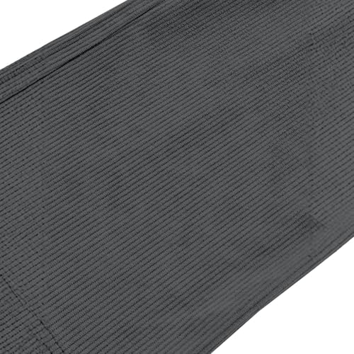 Drynmoc Mens Corduroy Pants Baggy Casual Fashion Loose Fit Pant Wide Leg Straight Sweatpants Elastic Waist Drawstring Trouser Grey - image 4