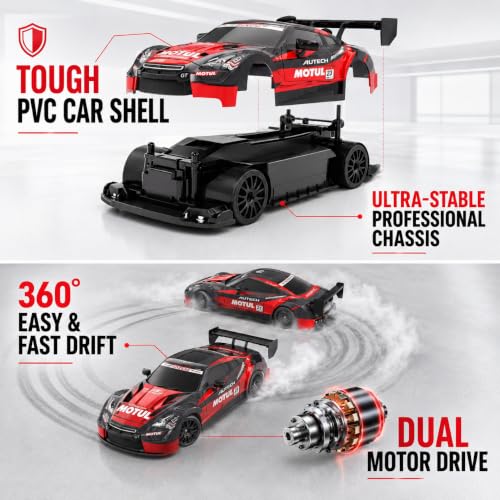 Flytek RC Drift Car 4x4 Red लाल - Image 4
