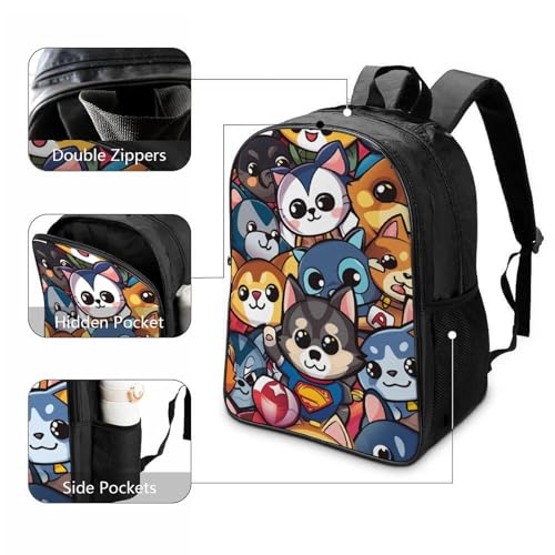 Mochila de corgi infantil impermeable de 40x28x16 cm para la vuelta al colegio 3