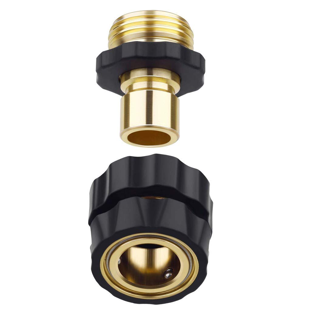 Schlaucharmaturen 4 Sätze Gartenschlauch Armaturen Gartenschlauch Wasserhahn Armaturen Schnellanschluss Männliche Weibliche Set Adapter 3/4 Zoll 20JUN4