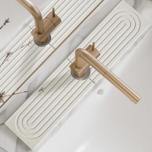 Alfombrilla de diatomita superabsorbente de 24x4 pulgadas para grifo 4
