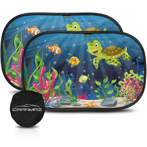 CARAMAZ Car Window Shade for Baby with Certified UV-Protection 2 Pack - 20'x12'