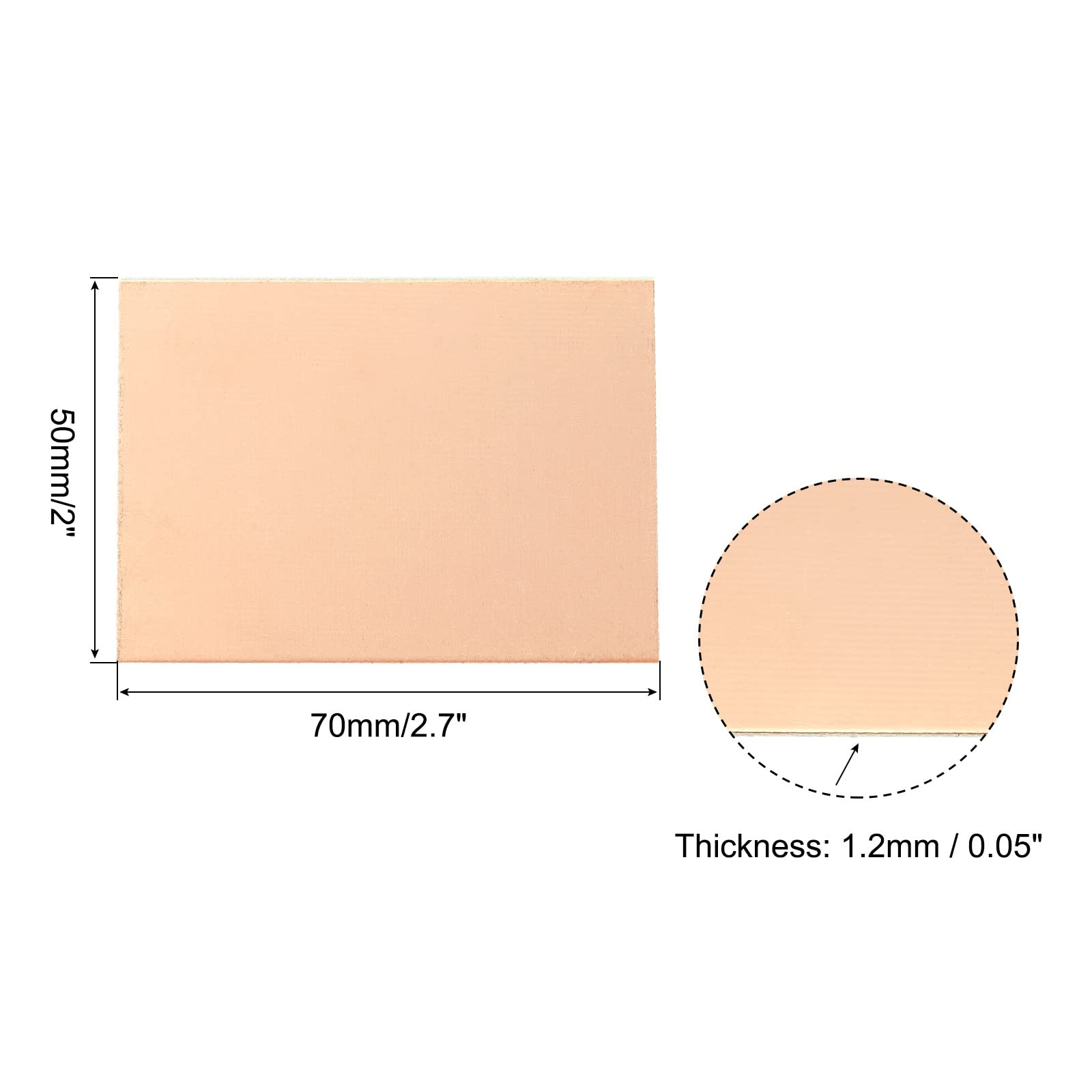 PCB In FR4 Rameato Lato Singolo - 10 Pezzi 70x50x1,2mm Per Prototipi - Foto 5
