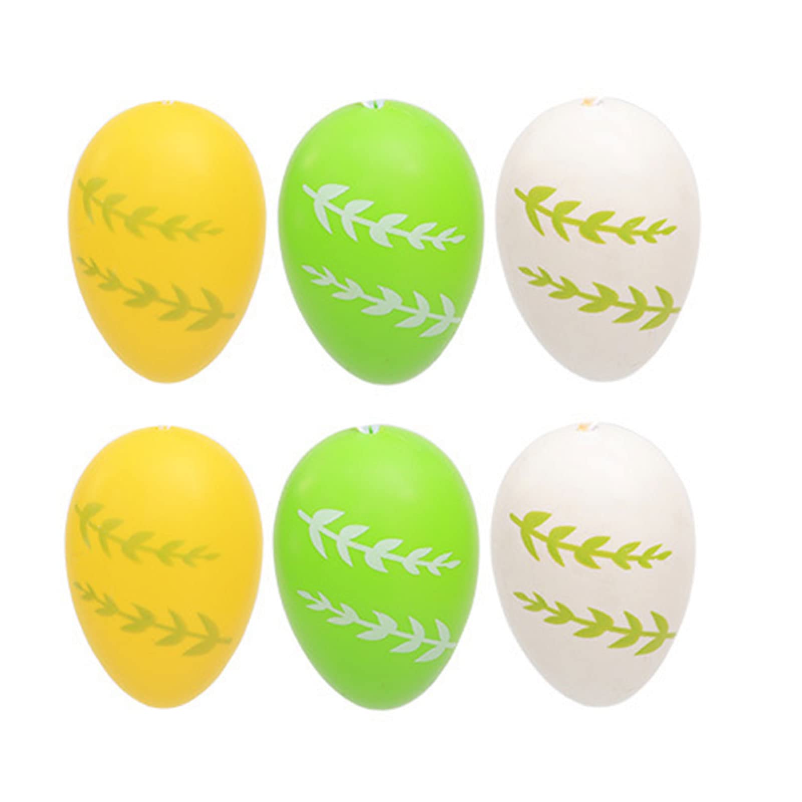 MHADBKH 6pcs Colorful Easter Eggs Easter Tree Ornaments for Basket Filler Hanging Pendant Spring Decoration Eggs for Kid
