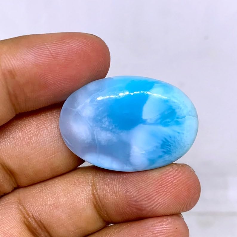Larimar cabochon ovale 32x22mm pour création de bijoux DIY unique