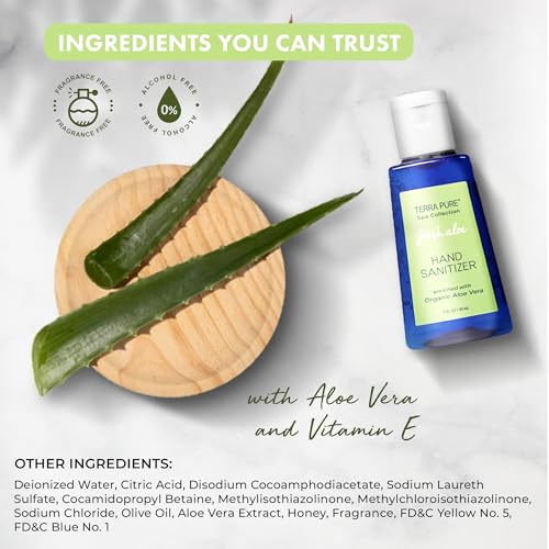 Terra Pure Hotel Hand Sanitizer Gel | Mini Hand Sanitizer Bulk | Alcohol-Free with Organic Aloe Vera | 1oz Bottles | Case of 50 - Image 5