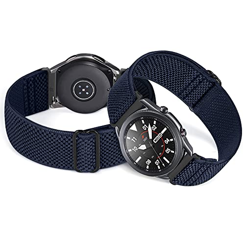 compatible with 16mm 18mm 19mm 20mm 22mm 24mm watch bands quick release replacement wristbandadjustable stretchy nylon solo loop straps fabric braided sport elastic bands for men women