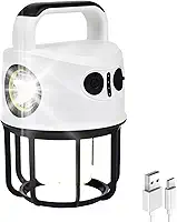 Lampião LED 2 em 1 Lâmpada para Acampamento Luminária e Lanterna de Mão Recarregável USB Iluminação Camping Barraca Pesca Trilhas Multiuso Acampamento Pesca Trilhas Manutenção Emergências Portátil