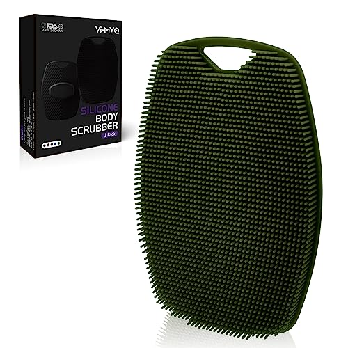 Soft Silicone Body Scrubber for men, Premium Silicone Scrubber for Nourishing Cleaning & Exfoliating Your Skin Lather Boosting Bristles with Ergonomic No-Slip Handle, Long-Lasting & Easy to Clean(1pc)