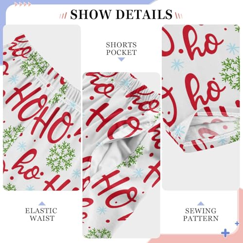 ZZXXB Hohoho Pattern Boys Long Pants Soft Trousers Elastic Waist Kids Lounge Bottoms with Pockets S-XL4